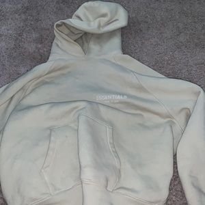 Essential hoodie xs fits anybody medium or small well.